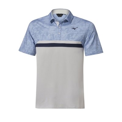 Camisa Polo Mizuno QD Hazard ST Hombre - Azules Claro / Grises - Chile M173SFJMVA